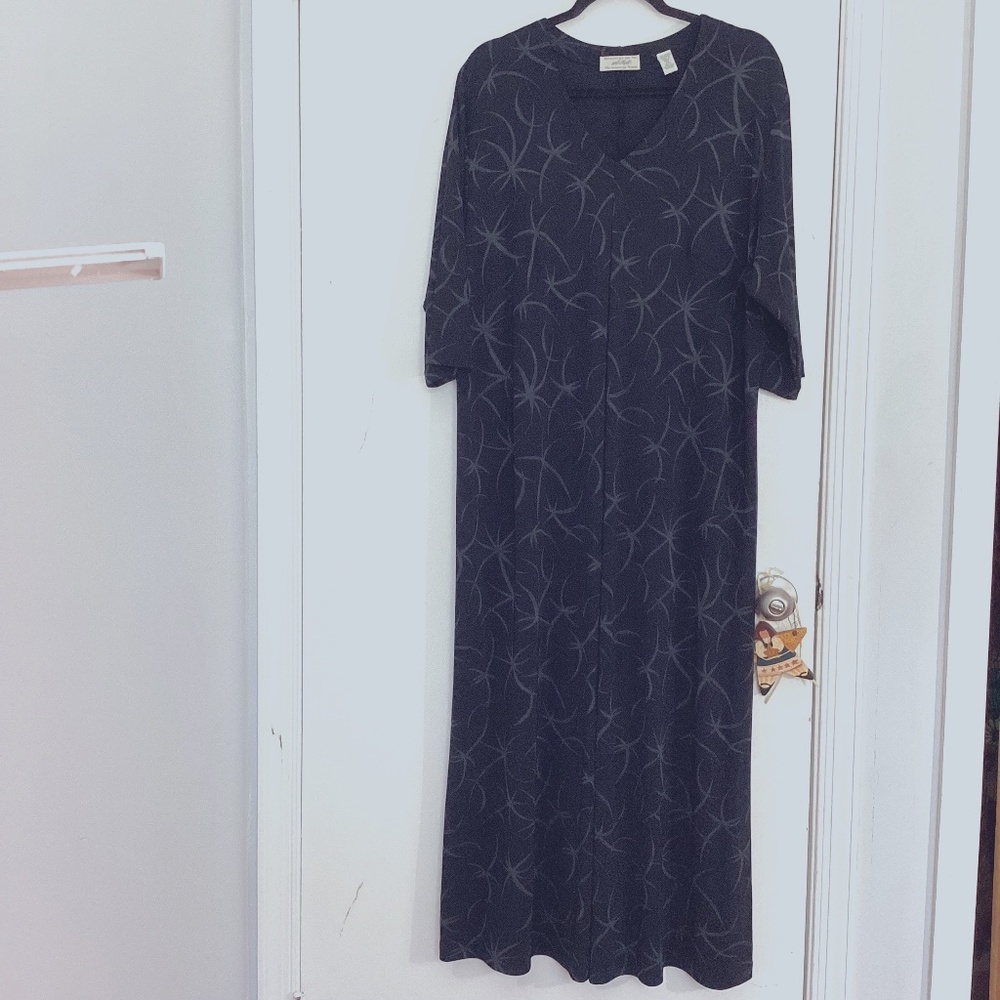 Y2K LORD & TAYLOR WOMAN PLUS 2X MAXI JERSEY KNIT DRESS FIT AND FLAIR